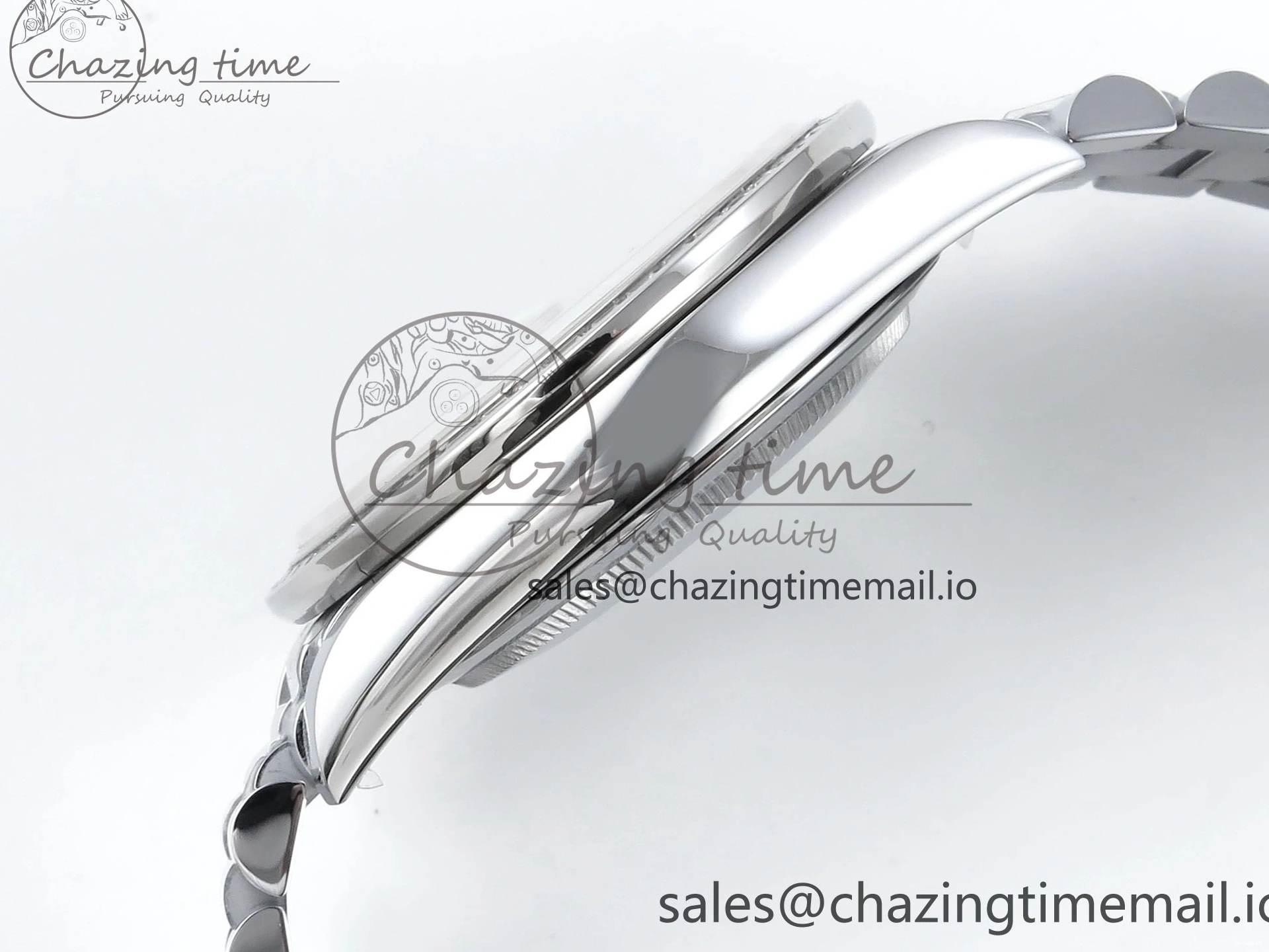 on QF 40 Edition Bracelet (Gain 1:1 DayDate Black V5 Best A2836 Crystal SS Bezel Dial Diamonds President Weight) 0315